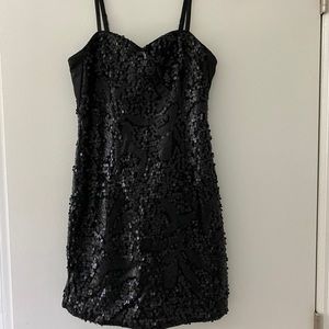 Black sequin dress
